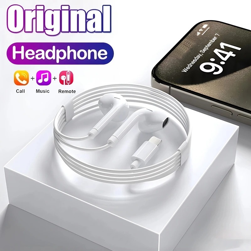 Wired Earphone Lightning - Oryginalne słuchawki do Apple iPhone 15