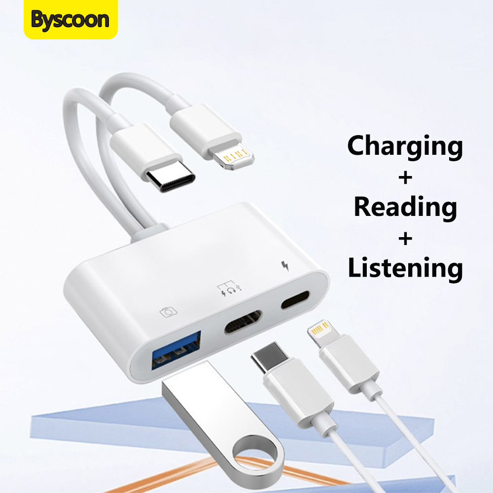 Wired Earphone Lightning - Adapter 2 w 1 Lightning Type
