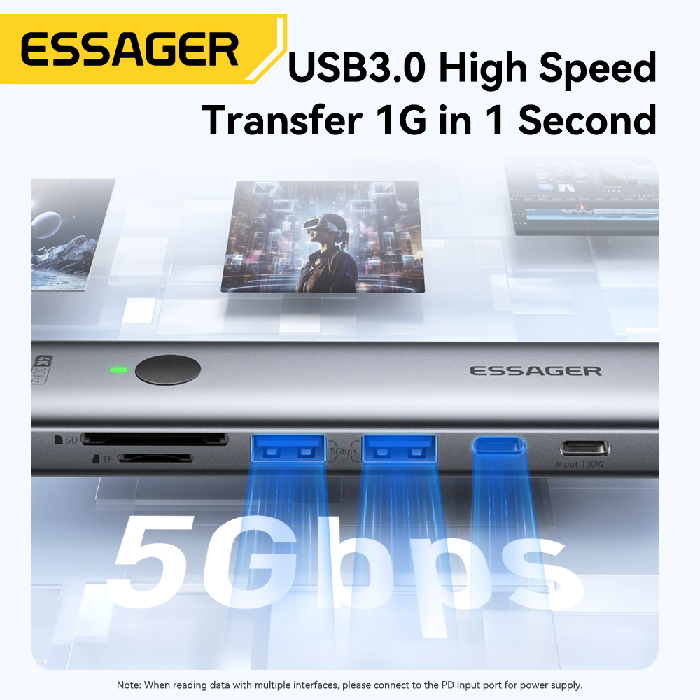 Essager USB C HUB 4K 7-w-1 Typ – Usb Hub Type C recenzja i cena